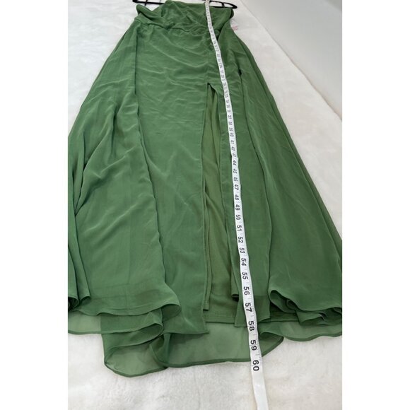 NWTD LOVELY Size 14 Lela Sleeveless Chiffon Gown Color Vineyard Green MSRP $187 - Picture 7 of 12